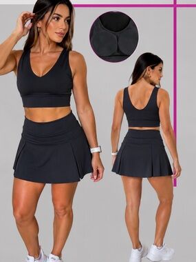 Black Athletic Skirt - Women's Performance Tennis Skort